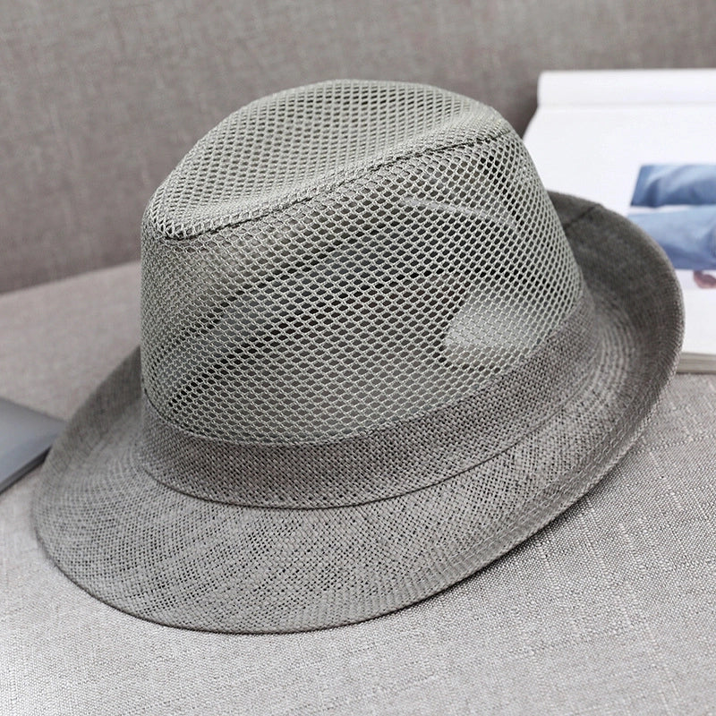 Men's Minimalist Solid Color Crimping Fedora Hat