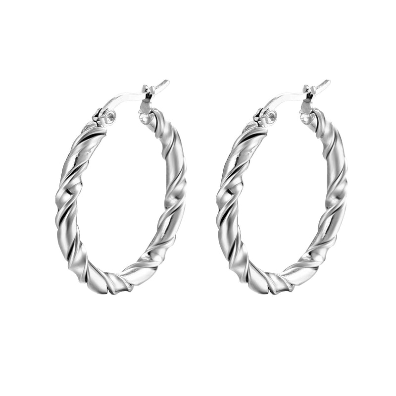 1 Pair Fashion Solid Color Plating 201 Stainless Steel 18K Gold Plated Earrings