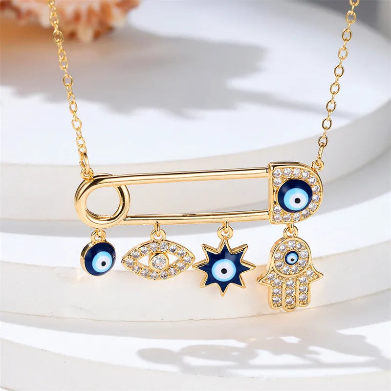 Halo Essence Evil eye necklace