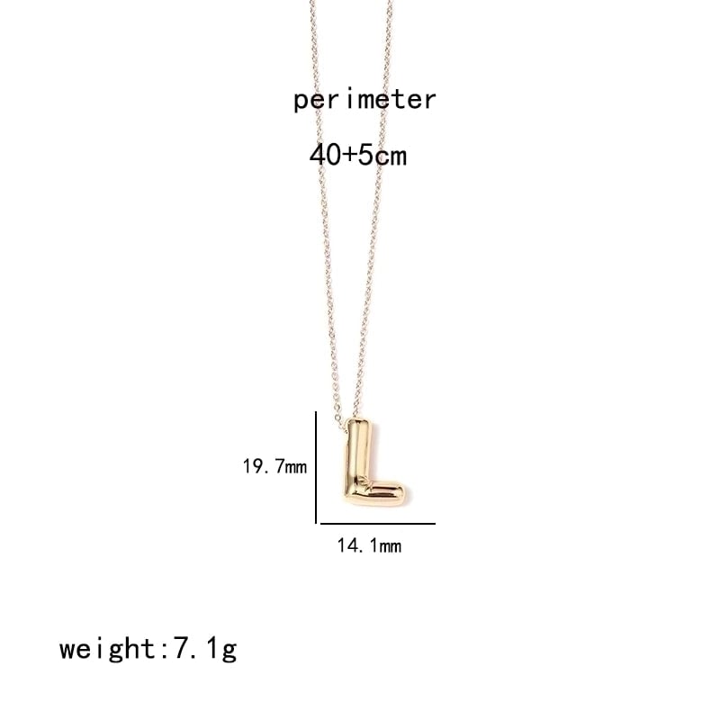 IG Style Minimalist Letter Stainless Steel Copper Polishing Plating Pendant Necklace