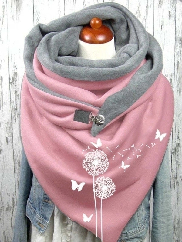 Women's Vintage Style Hedgehog Cat Butterfly Nylon Shawl