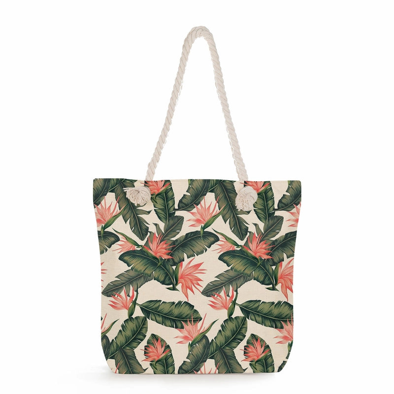 Women's Medium Linen Flower Vintage Style Classic Style Square Zipper Shoulder Bag