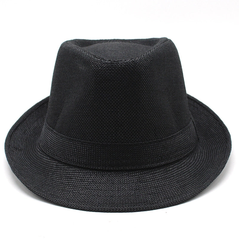 New Black And White Korean Style Summer Unisex Hat Top Hat British Gentleman Hat Jazz Cowboy Sun Hat