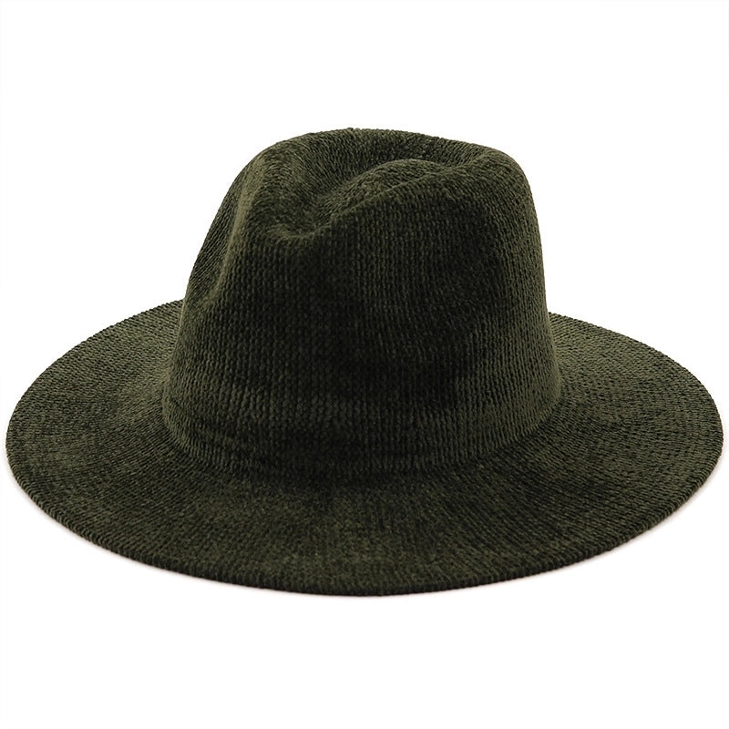 New Knitted Solid Color Warm Jazz Hat