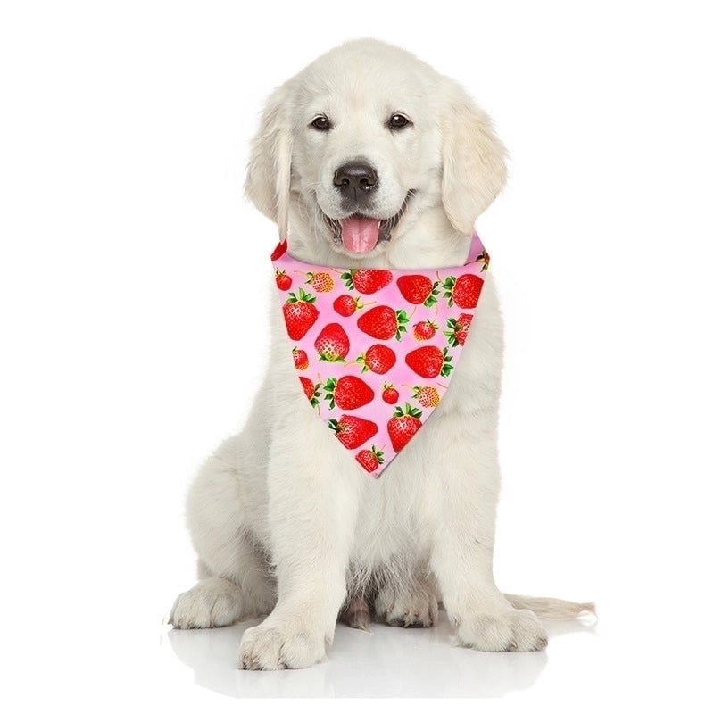 Pet Triangular Scarf Summer Fruit Series Dog Saliva Towel Large. Medium And Small Pets Bib Hot