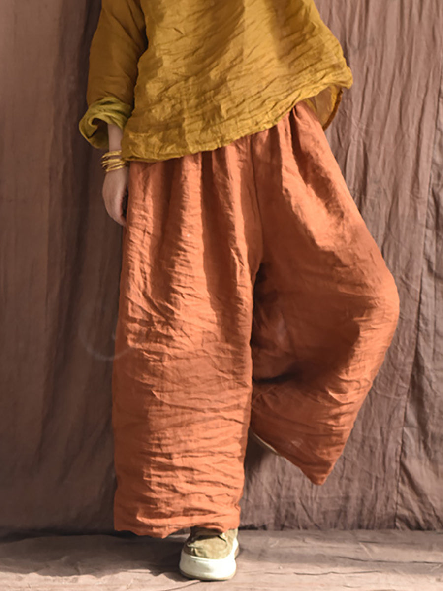 Women Summer Vintage Colorblock Loose Pants
