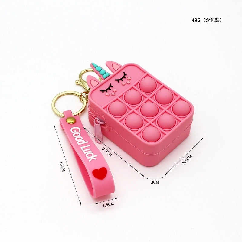 Unisex Fruit Silica Gel Zipper Coin Purses