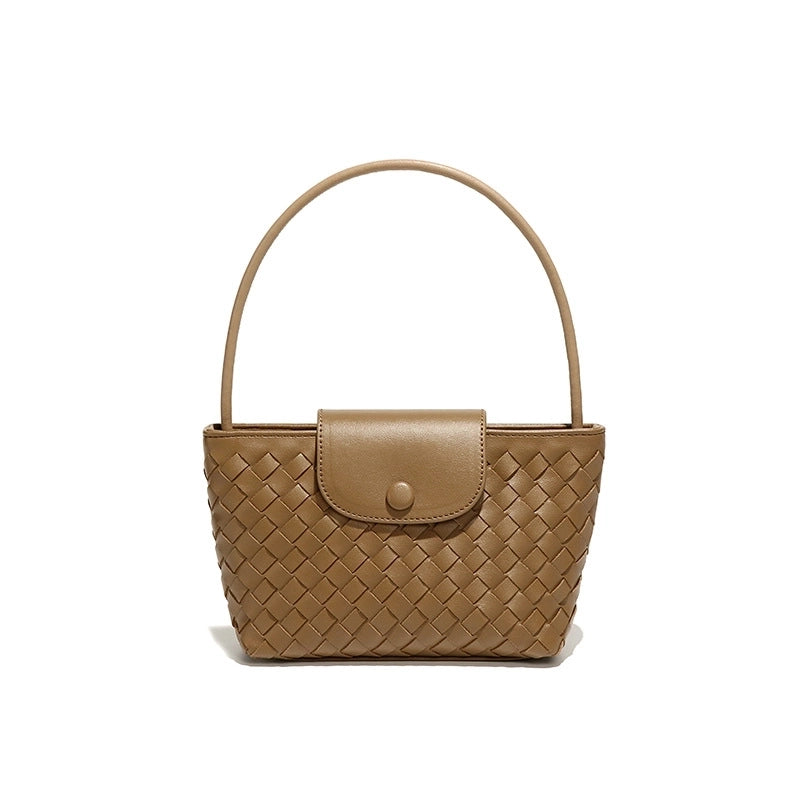Women's Small Pu Leather Solid Color Streetwear Square Flip Cover Shoulder Bag