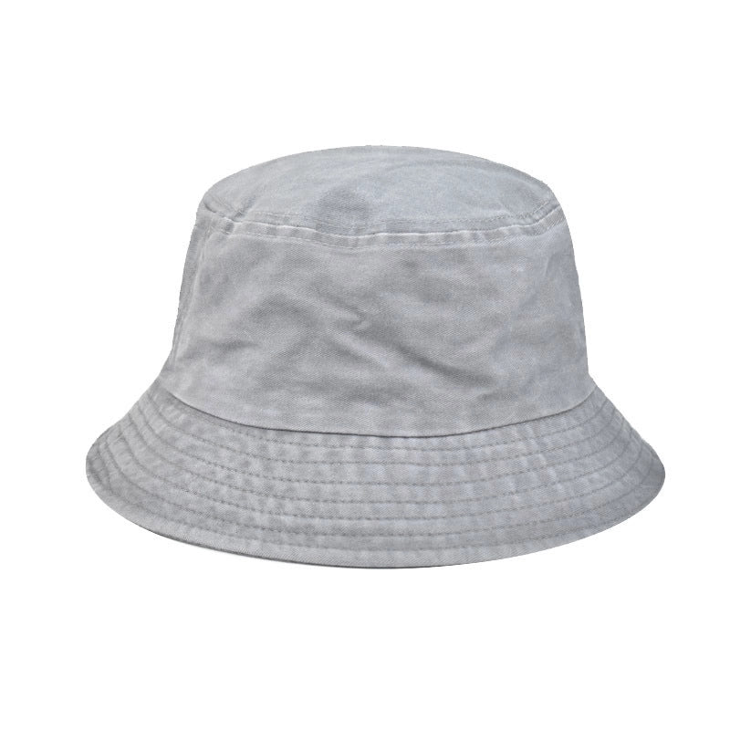 Unisex Minimalist Solid Color Wide Eaves Bucket Hat