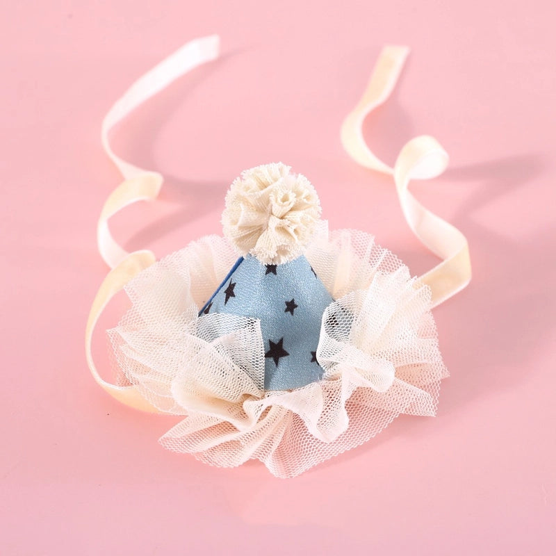 Cute Polyester Solid Color Diamond Pet Hat