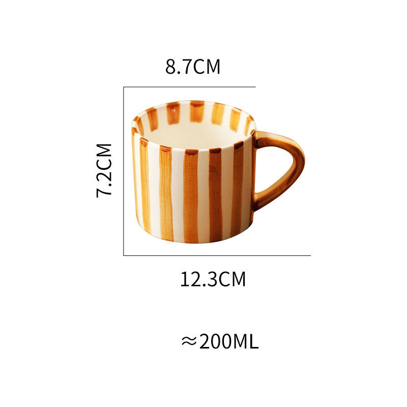 Casual Cute Stripe Ceramics Plate Water Bottles 1 Piece 1 Set
