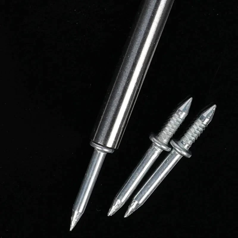 Seamless nail with double-headed base thread