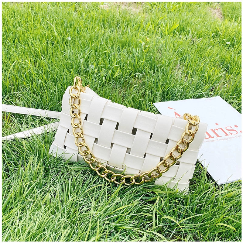 Women's Medium Pu Leather Solid Color Classic Style Zipper Shoulder Bag