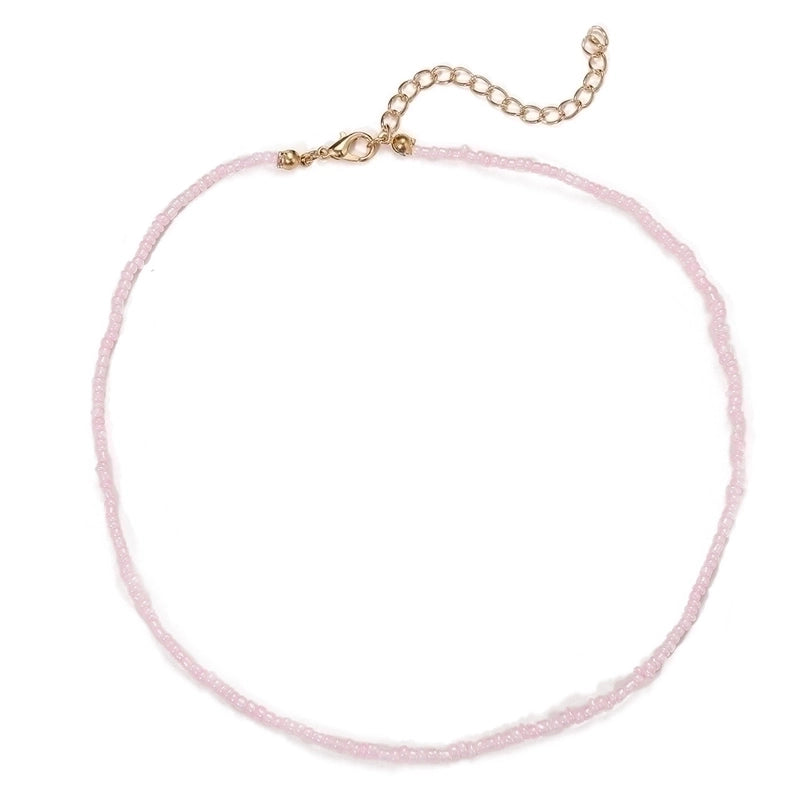 12 Pieces Minimalist Geometric Beaded Inlaid Pearls Women's Necklace
