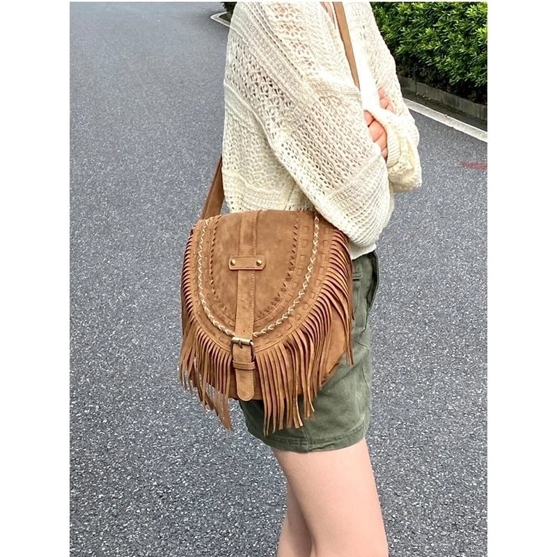 Women's Pu Leather Solid Color Vintage Style Square Flip Cover Shoulder Bag Crossbody Bag Saddle Bag
