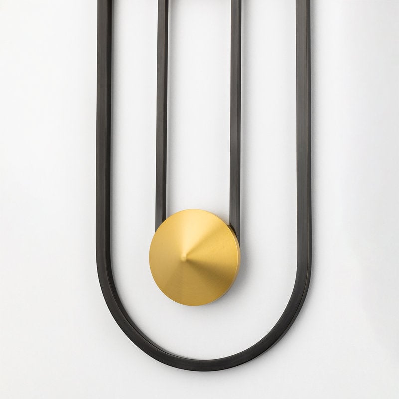 Modern Artistic Wall Sconce with Gold Accents