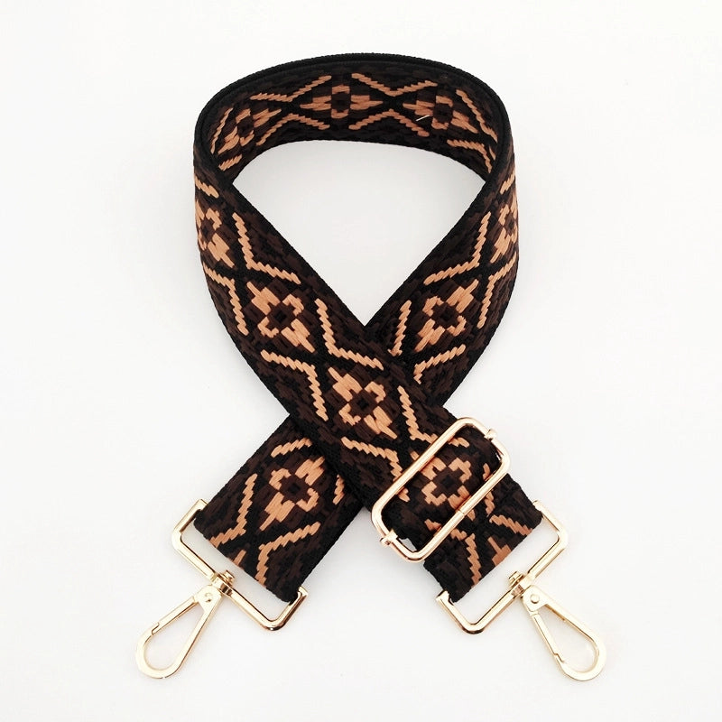 Polyester Cotton Geometric Bag Strap
