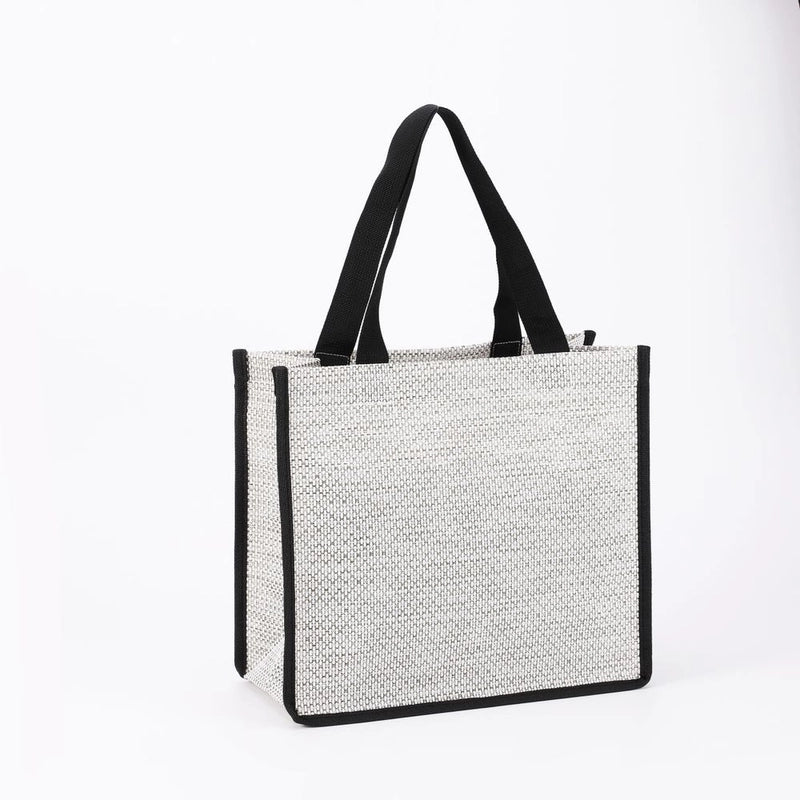 Women's PET PVC Geometric Argyle Classic Style Square Open Shoulder Bag Tote Bag