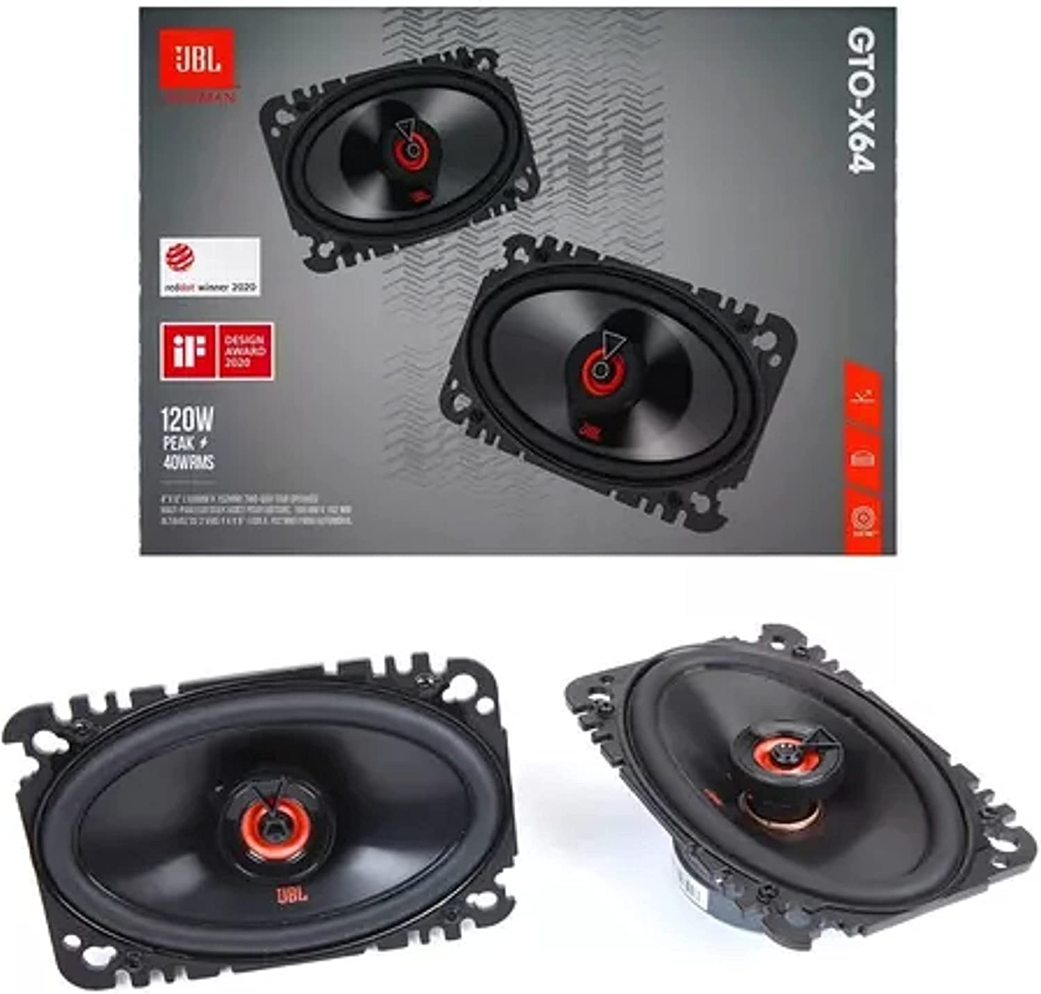 JBL GTO629 Premium 6.5-Inch Co-Axial Speaker - Set of 2