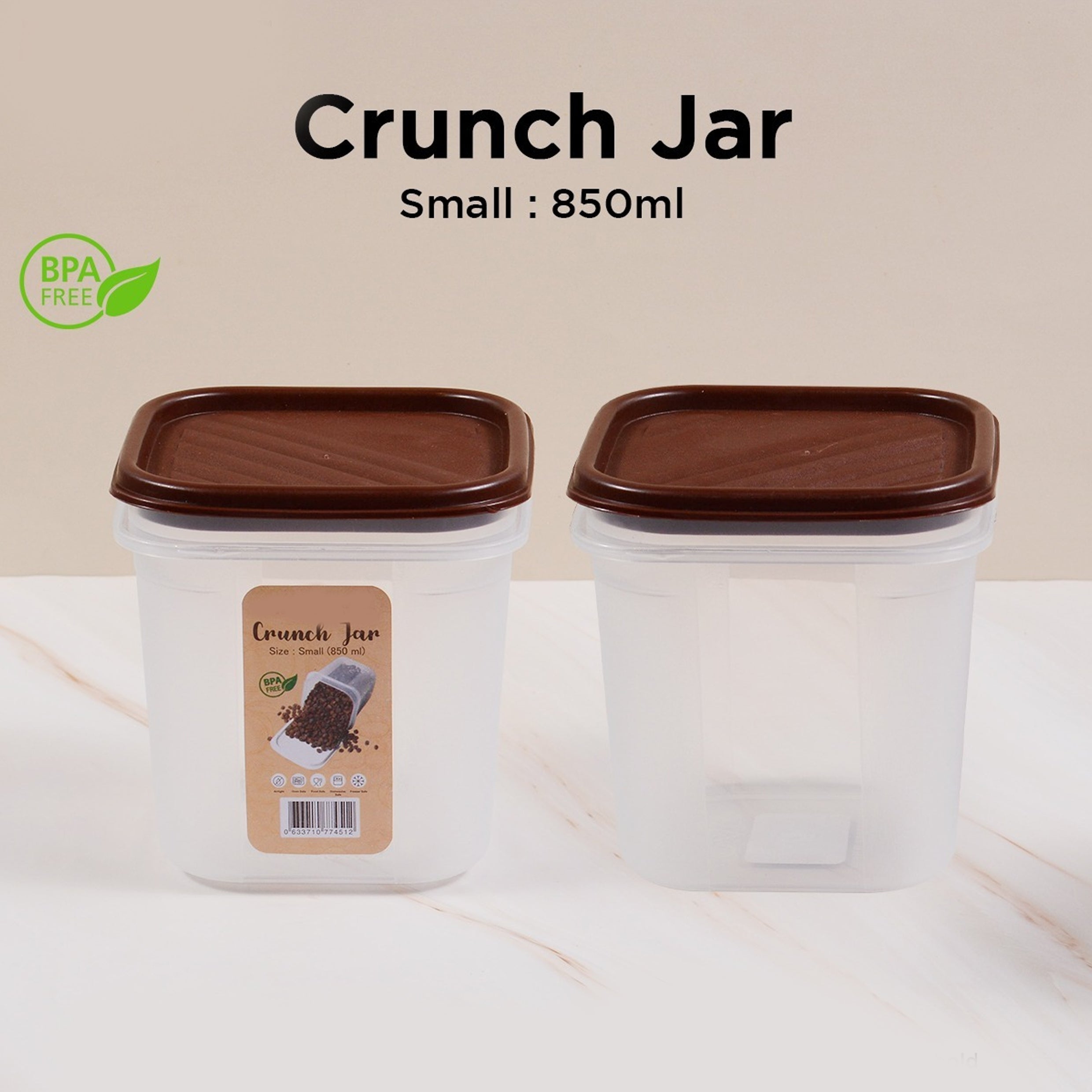 Multi-Purpose Air-Tight Crunch  Jar 850ML