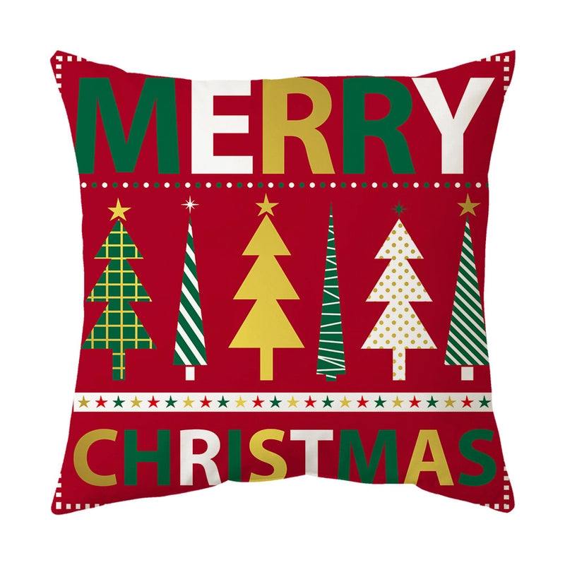 Fashion Christmas Tree Santa Claus Elk Polyester Pillow Cases