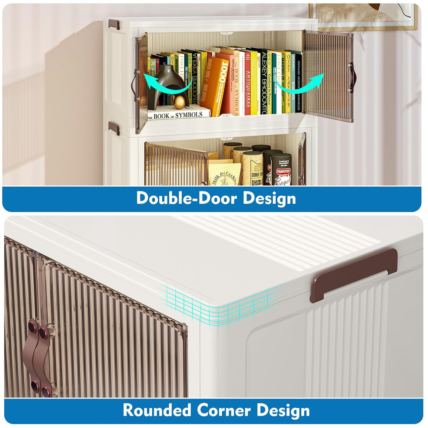 Foldable Storage Container 3 Layer. Stackable Storage Box