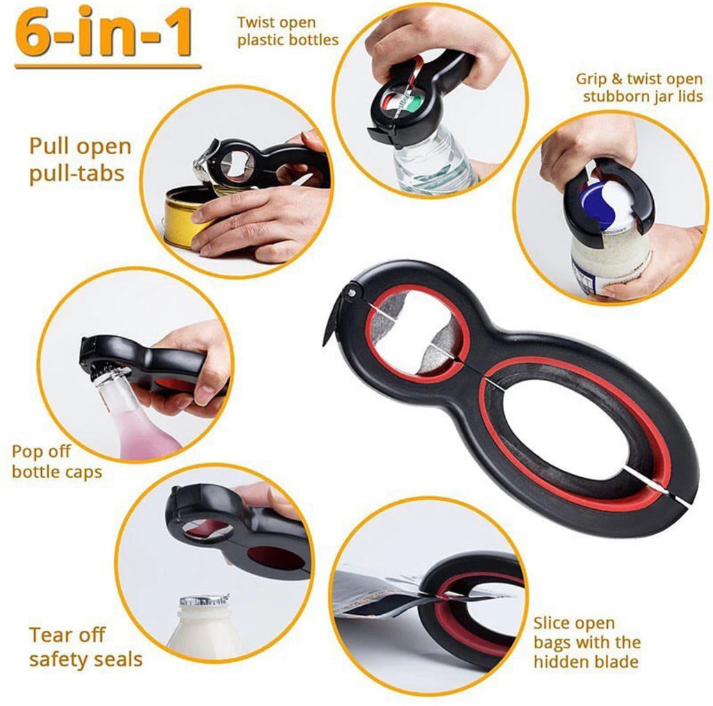 6 In 1 Bottle & Lid Opener