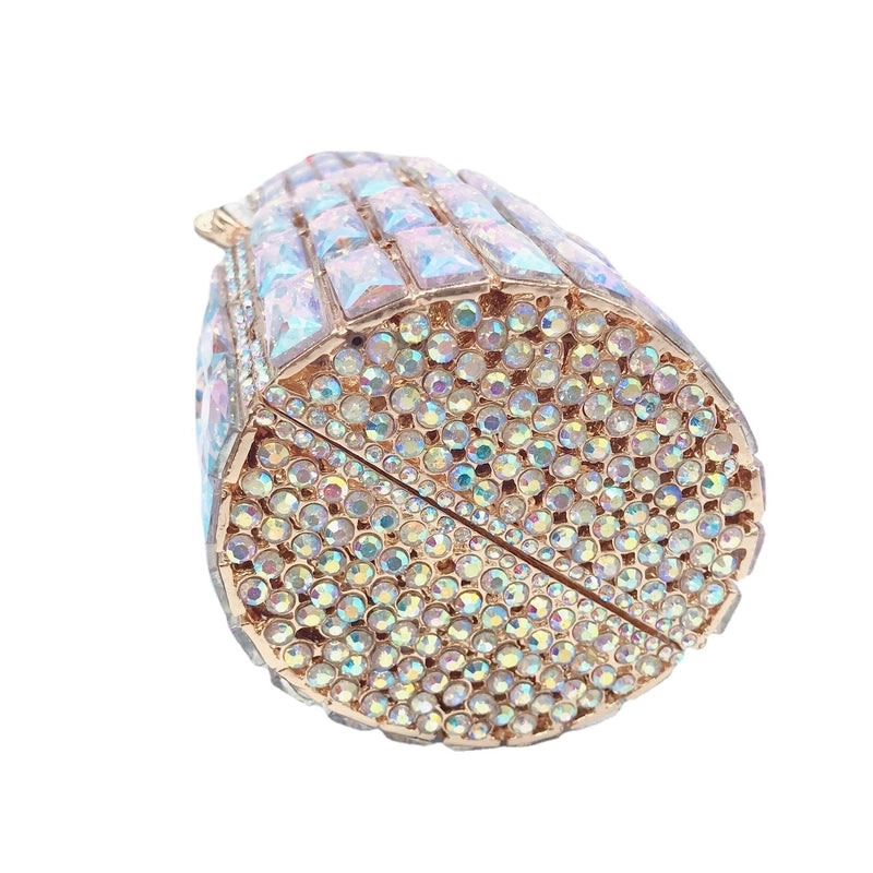 New Lipstick Diamond Evening Bag Banquet Full Diamond Hand Lipstick Women's Bag Rhinestone Chain Clutch