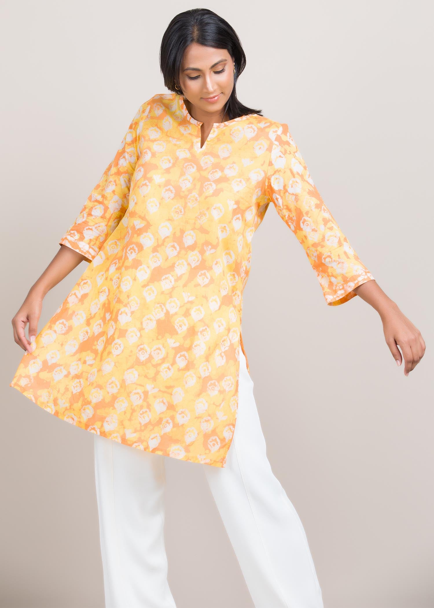 Batik printed kurtha top