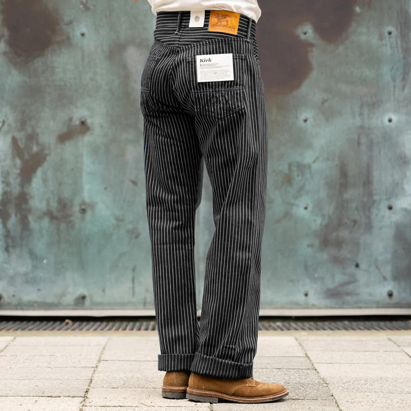 12oz Single Stripe Classic Straight Rinse Kirk Trousers