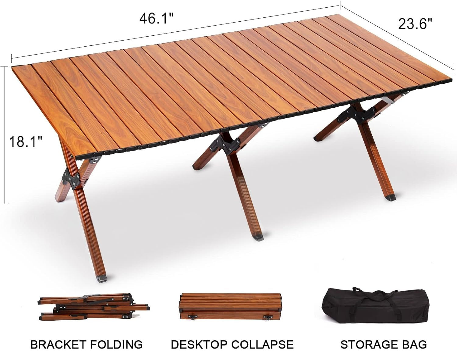 4ft Portable Picnic Table Foldable .47 Camping Tables That Fold Up Lightweight  .Roll Up Camp Table Folding