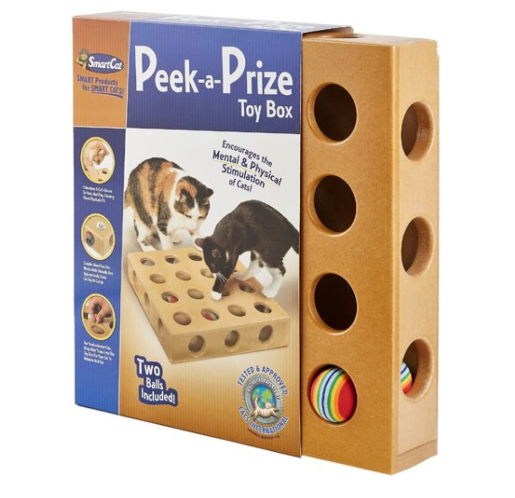 Peek-and-Prize Large Wooden Toy Box