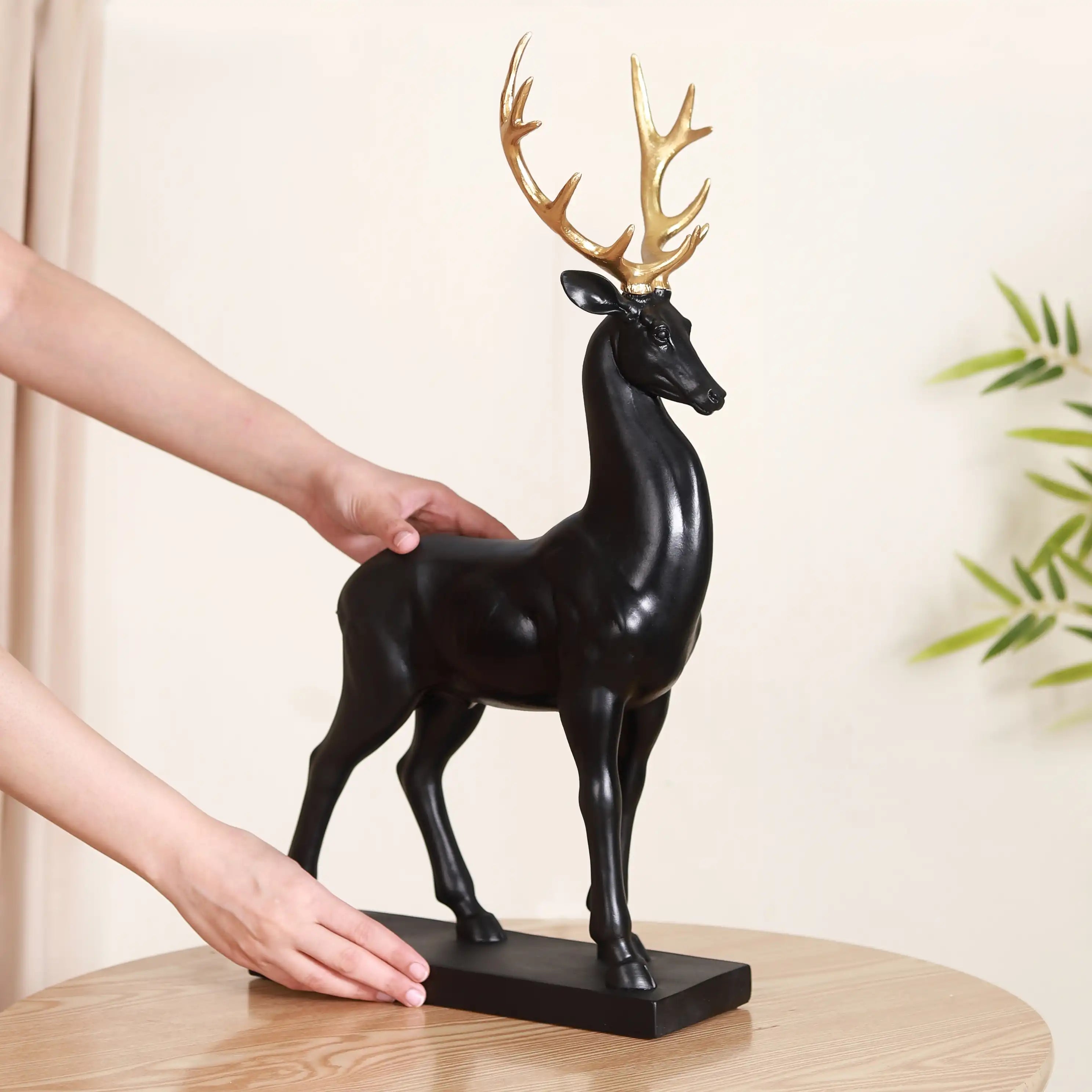 Black Reindeer Showpiece Large
