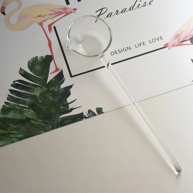 High Borosilicate Heat-resistant Glass Spoon Glass Spoon Hot Oil Spoon Can Be Directly Heated By Open Flame