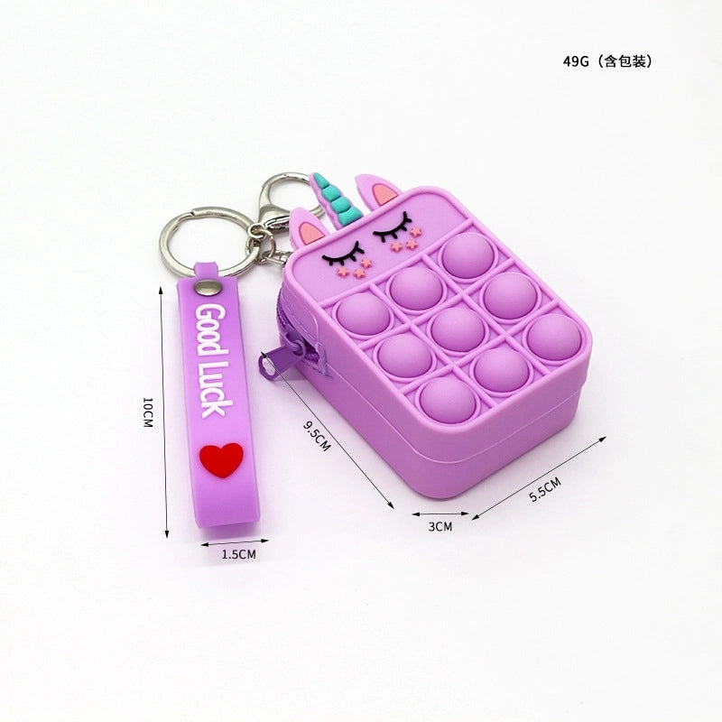Unisex Fruit Silica Gel Zipper Coin Purses