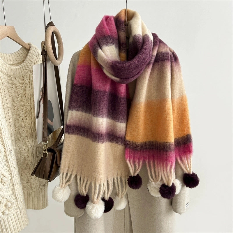 Women's Minimalist Solid Color Imitation Cashmere Scarf