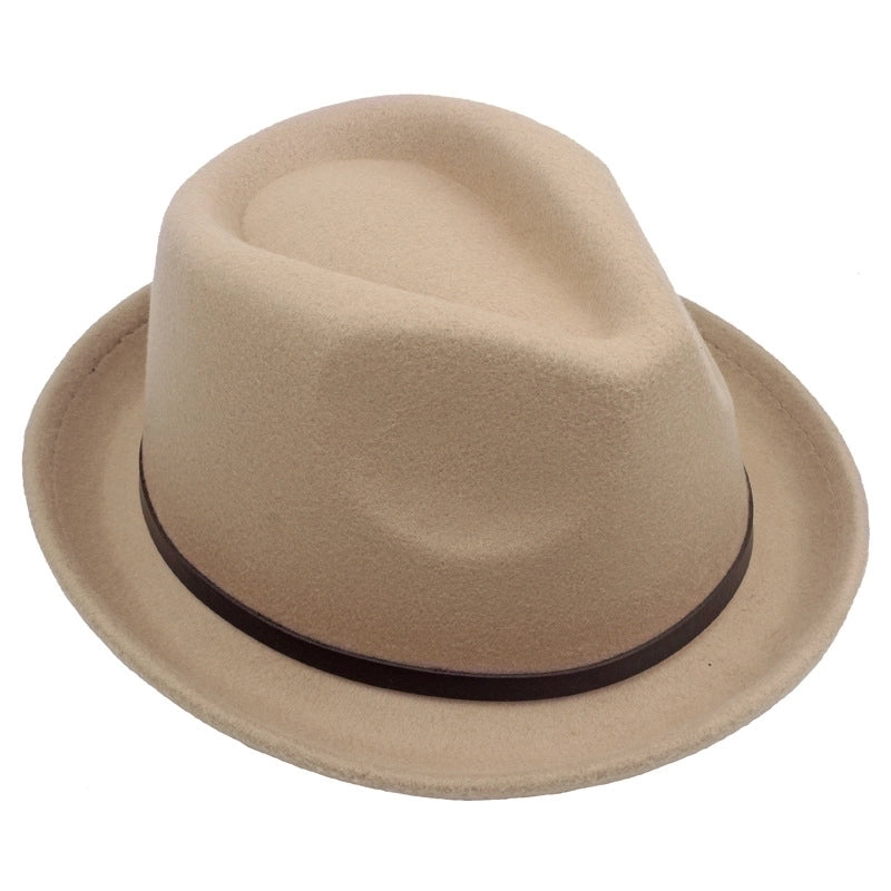 Women's Elegant Basic Minimalist Solid Color Wide Eaves Fedora Hat
