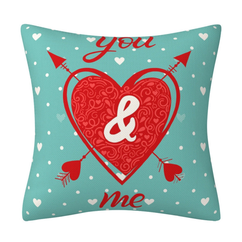 Romantic Envelope Letter Heart Shape Linen Pillow Cases Bedding