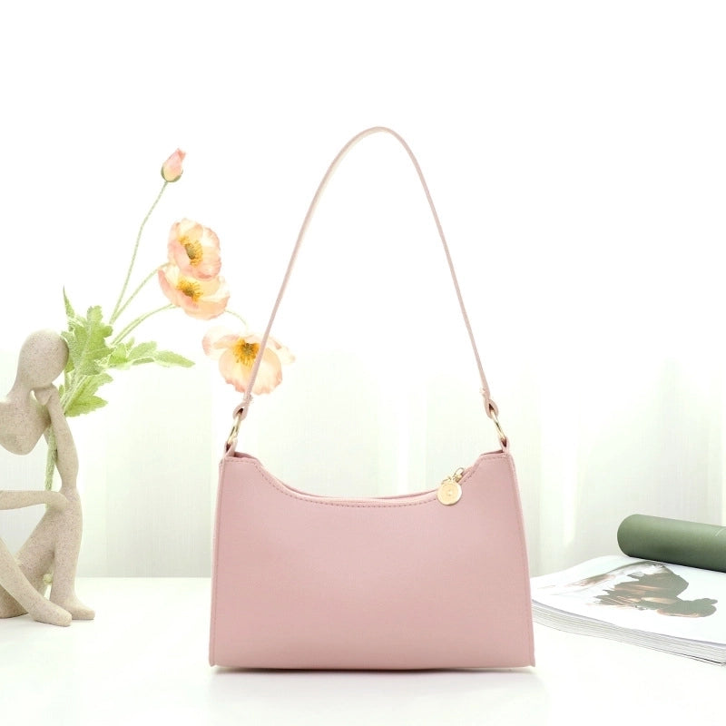 Small Pu Leather Baguette Bag