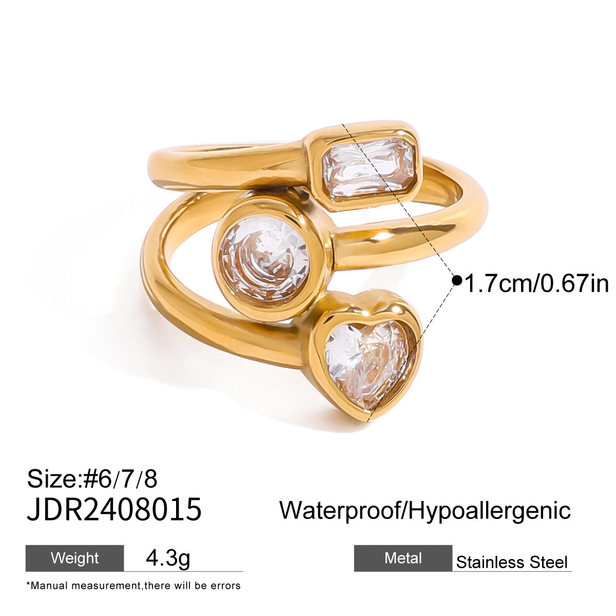 Jie Ding Titanium Steel Ring Female Niche Design Jewelry Stainless Steel Ring Rings