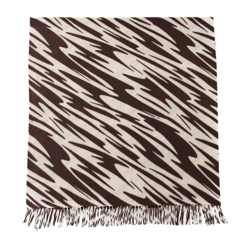 Spring Animal Pattern Printed Scarf Women's Elegant Light Luxury Casual Sun Protection Neck Protection Scarf