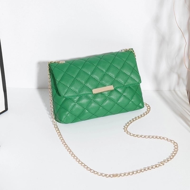 Women's Small Pu Leather Solid Color Fashion Square Magnetic Buckle Crossbody Bag