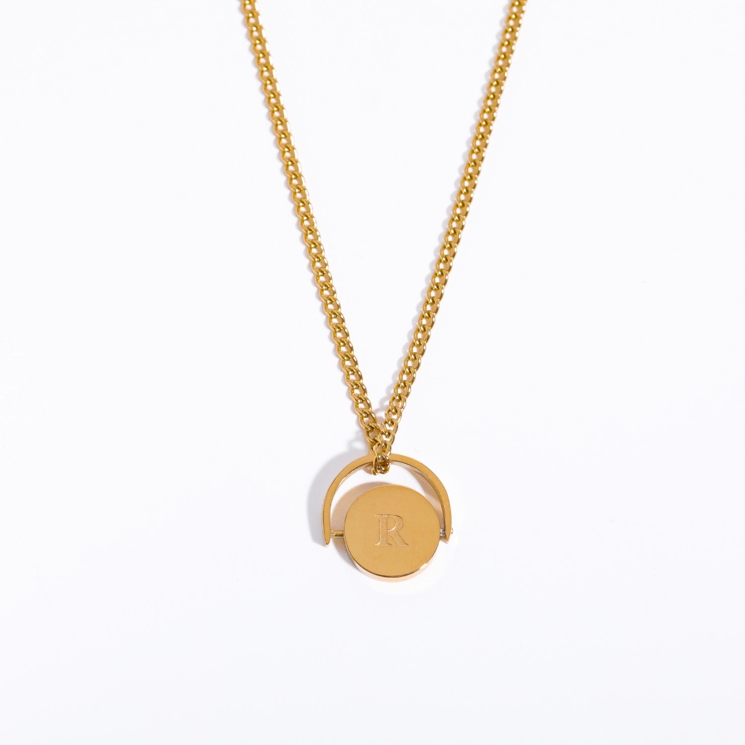 Letter Text Number Titanium Steel Oil Dripping Necklaces