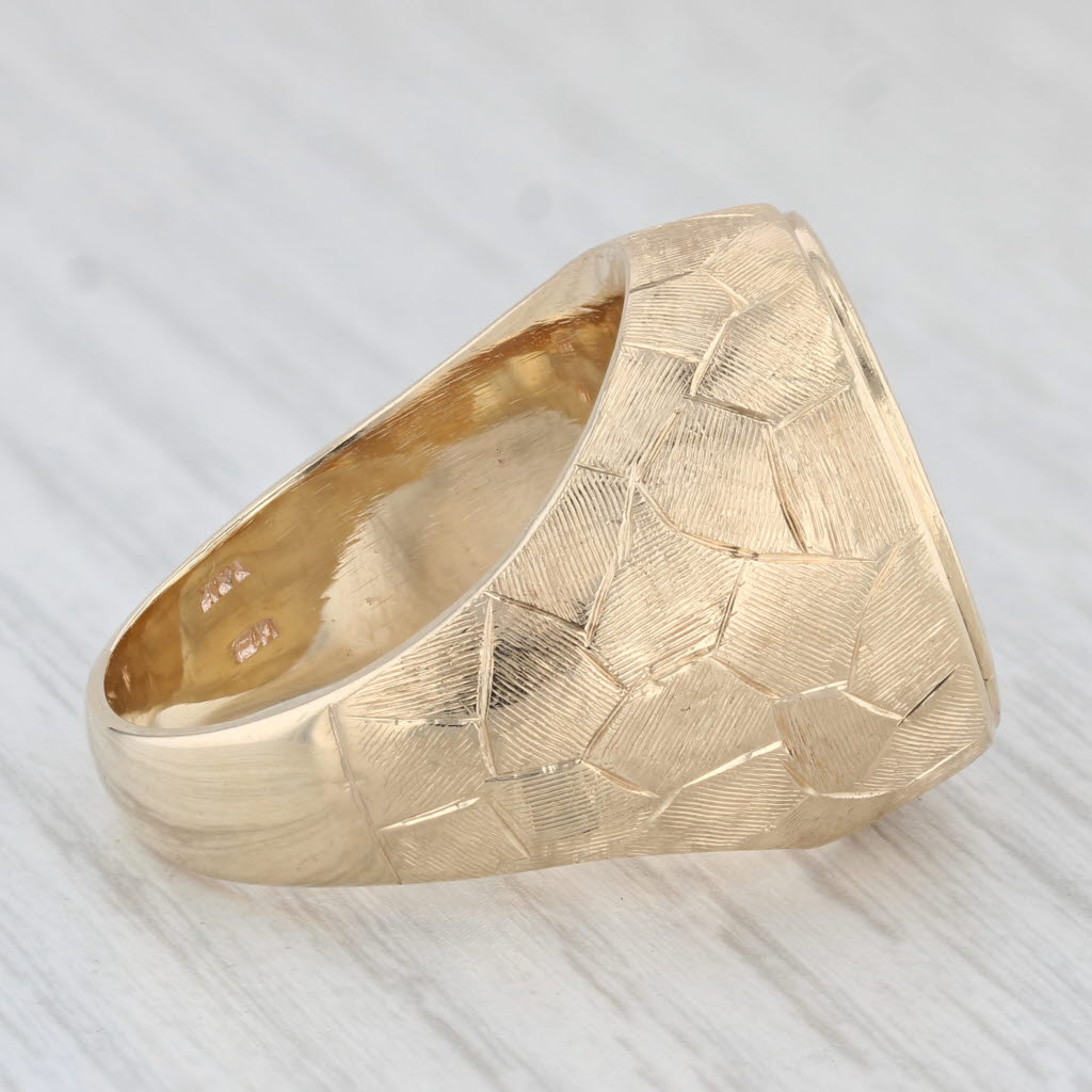 Authentic 1913 2.50 Indian Head Coin Ring 14k 900 Yellow Gold Size 11.5 Men's