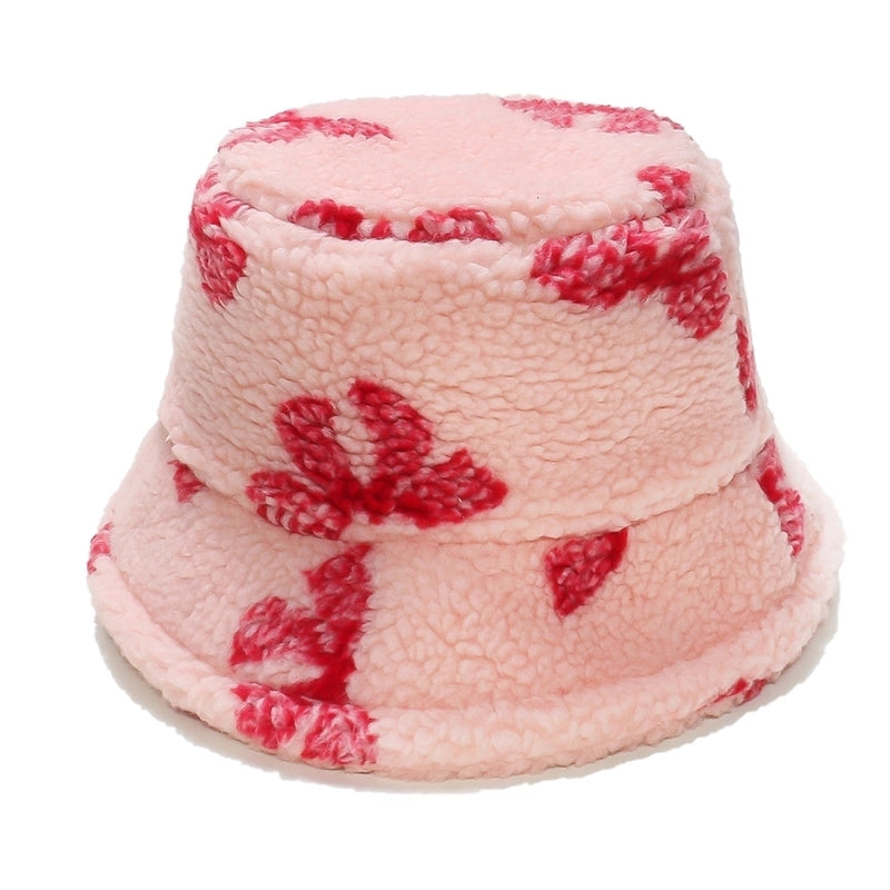 Women's Minimalist Classic Style Bow Knot Printing Bowknot Flat Eaves Bucket Hat