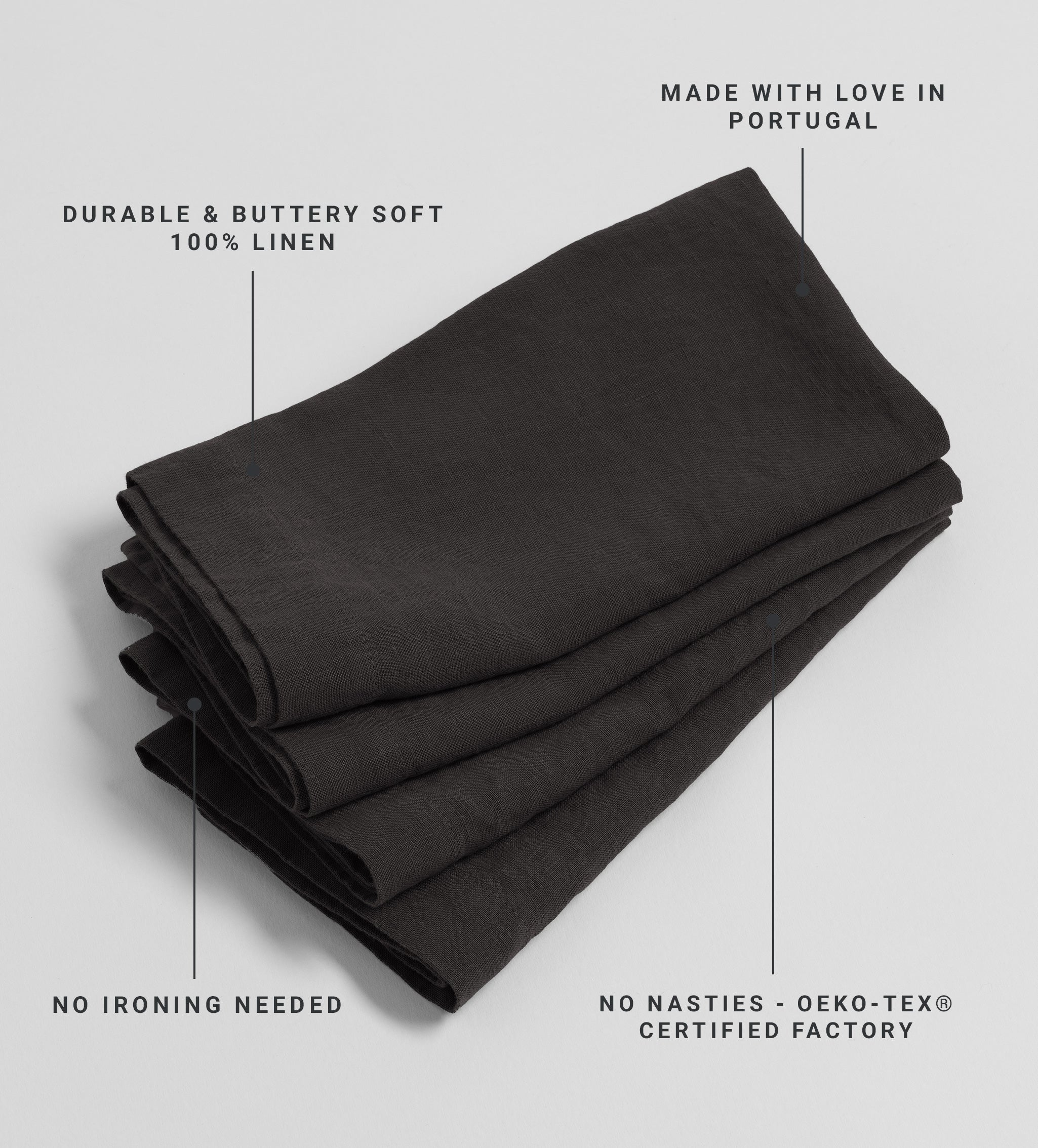 100% Linen Napkins - Set of 4