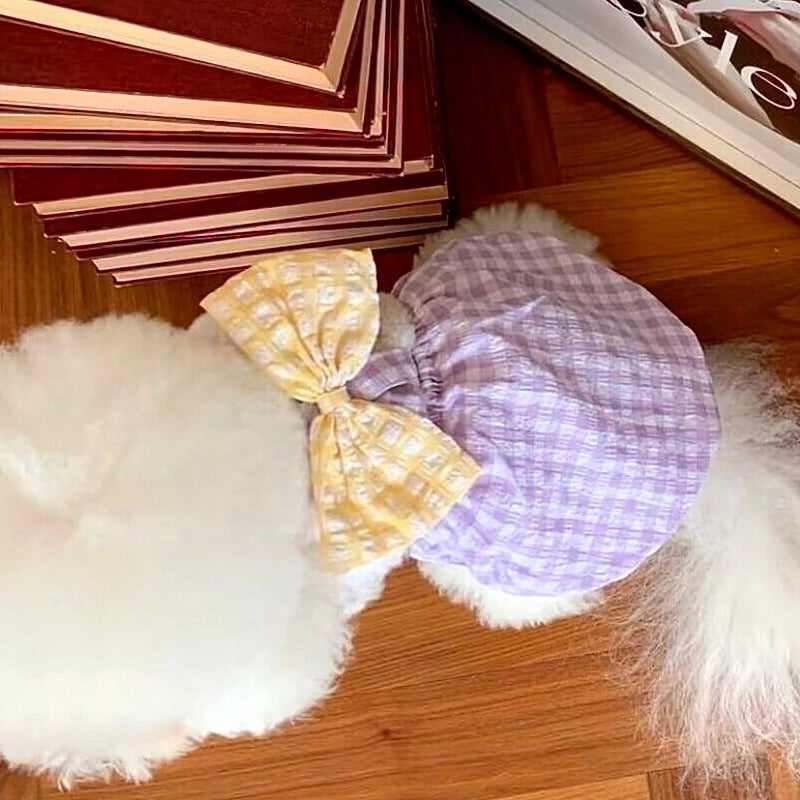 Minimalist Classic Style Cotton Color Block Pet Clothing