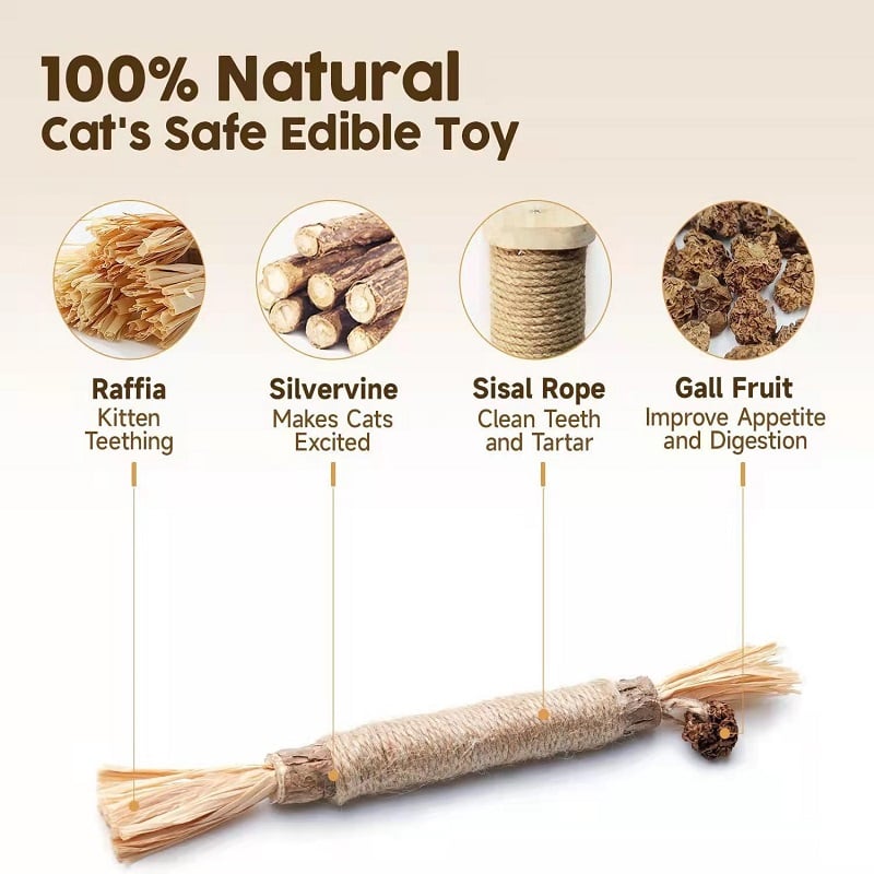 🔥 😺Natural Silvervine Stick Cat Chew Toy- BUY 3 Get 1 Free