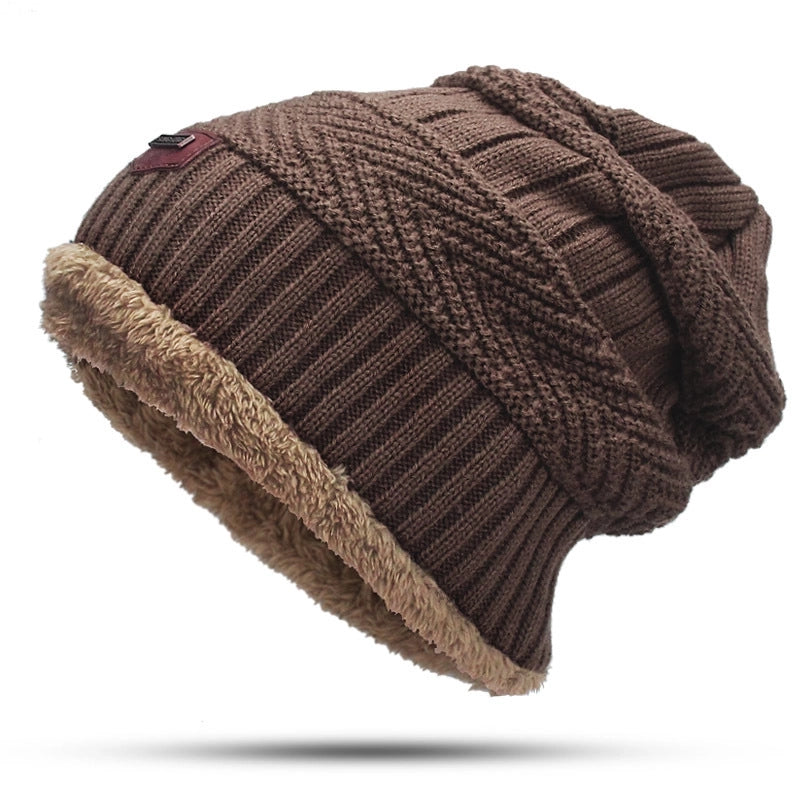 Unisex Basic Minimalist Twist Eaveless Wool Cap