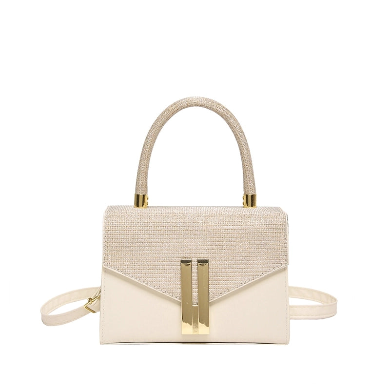 Women's Medium Pu Leather Solid Color Basic Classic Style Square Flip Cover Crossbody Bag